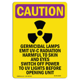 Germicidal Lamps Emit UV-C Radiation With Symbol