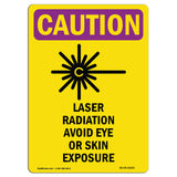 Laser Radiation Avoid Eye Or With Symbol