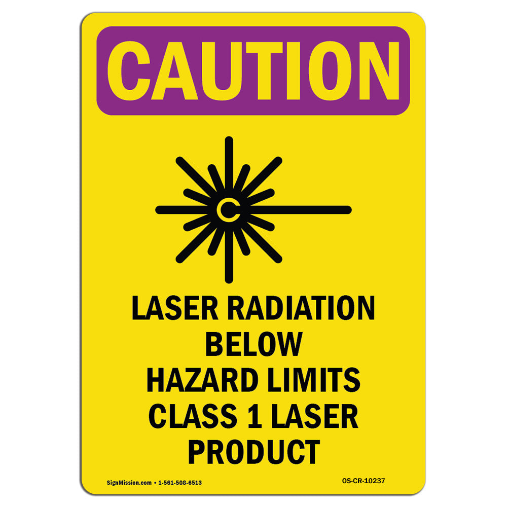 Laser Radiation Below Hazard With Symbol