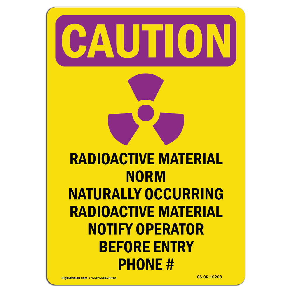 Radioactive Material Norm Naturally With Symbol