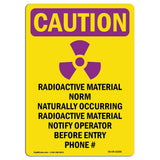 Radioactive Material Norm Naturally With Symbol