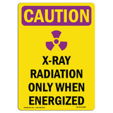 X-Ray Radiation Only When Energized With Symbol