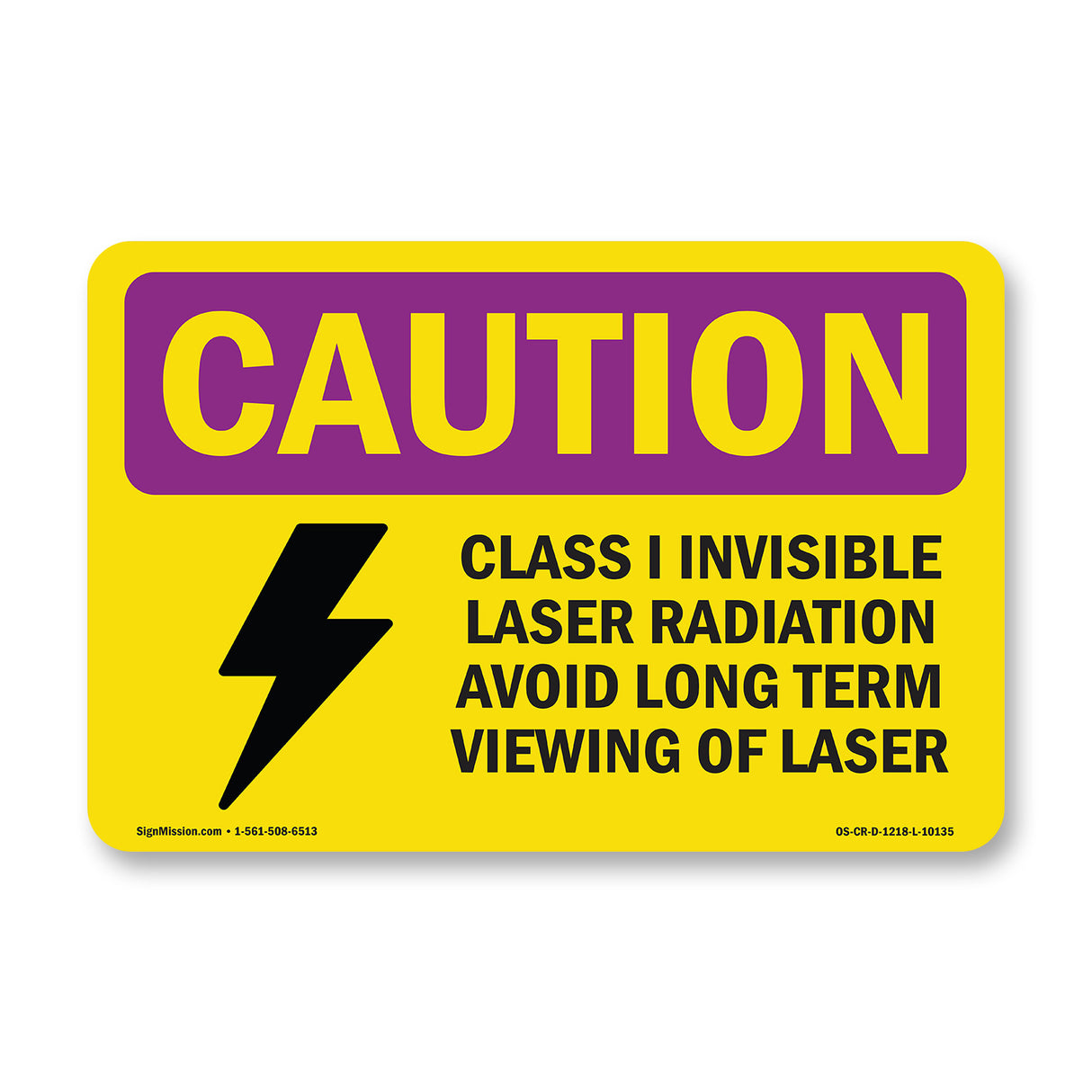 Class I Invisible Laser Radiation With Symbol