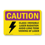 Class I Invisible Laser Radiation With Symbol