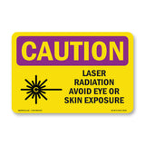 Laser Radiation Avoid Eye Or With Symbol