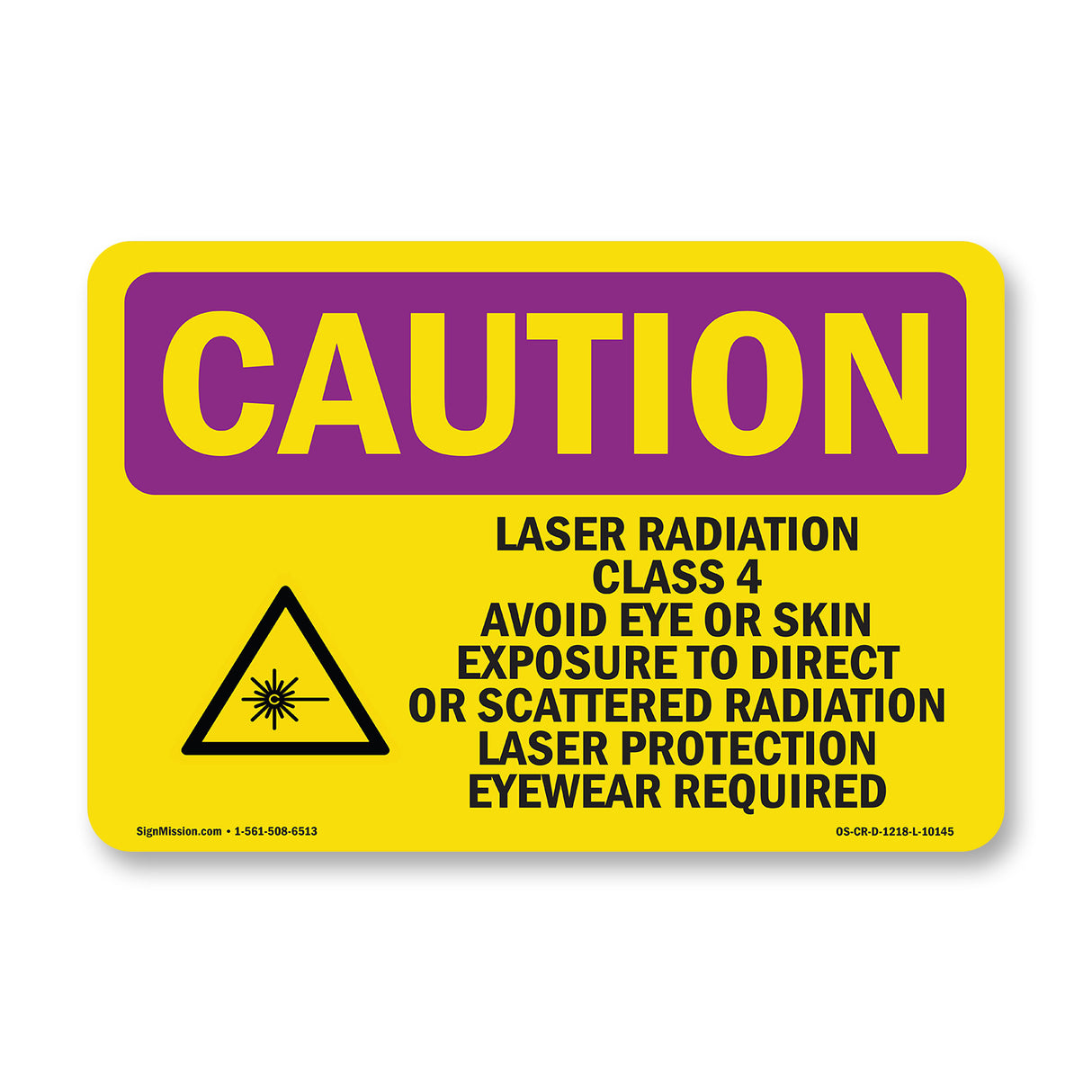 Laser Radiation Class 4 Avoid With Symbol