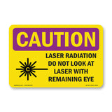 Laser Radiation Do Not Look With Symbol