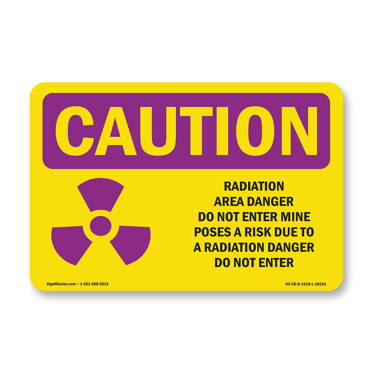 RADIATION Area Danger With Symbol