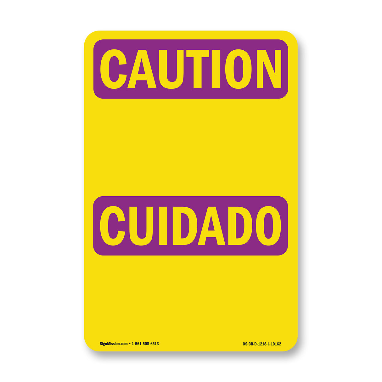 Caution Blank Write-On