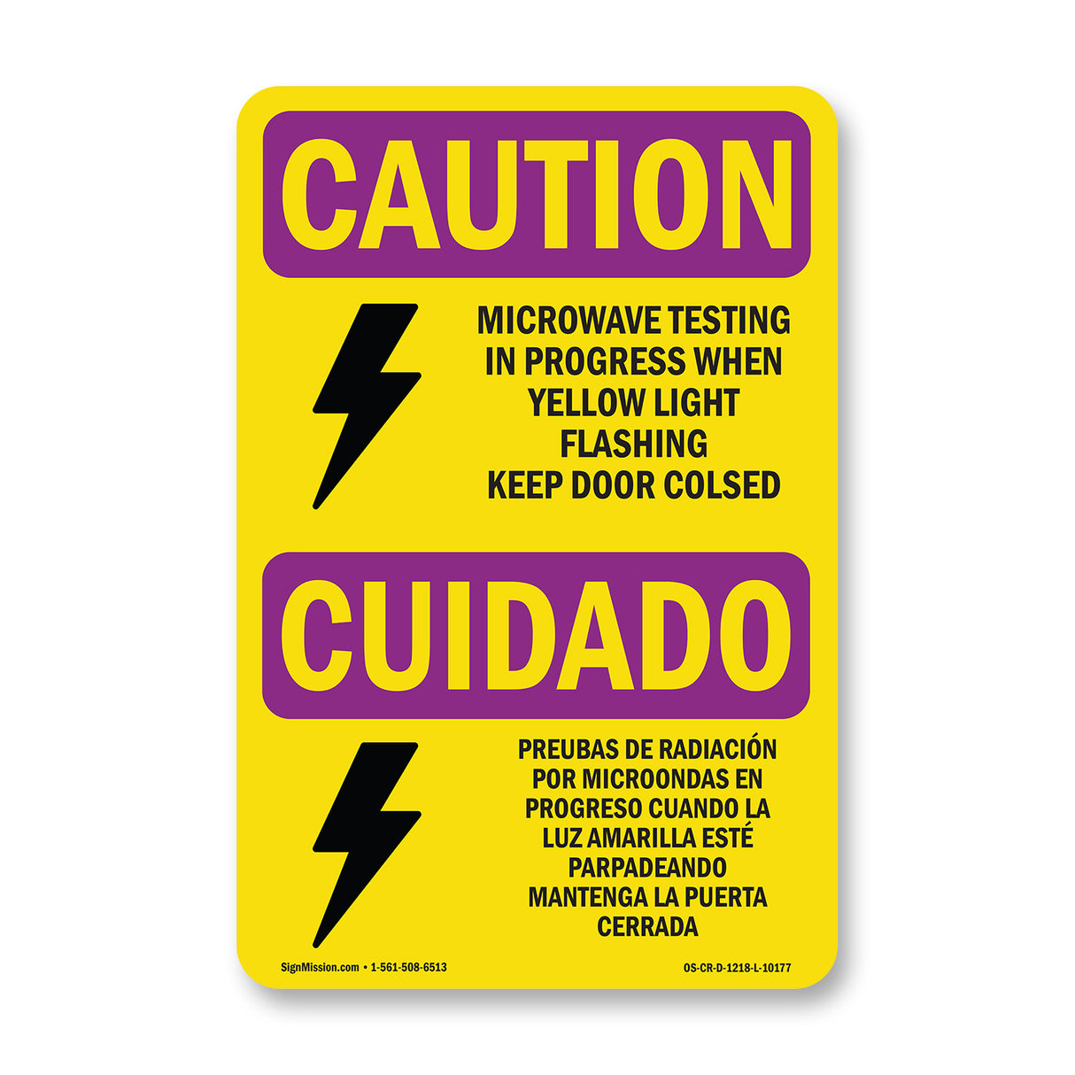 Microwave Testing Yellow Light