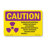 Radioactive Material Norm Naturally With Symbol