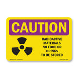 Radioactive Materials No Food With Symbol