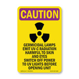 Germicidal Lamps Emit UV-C Radiation With Symbol
