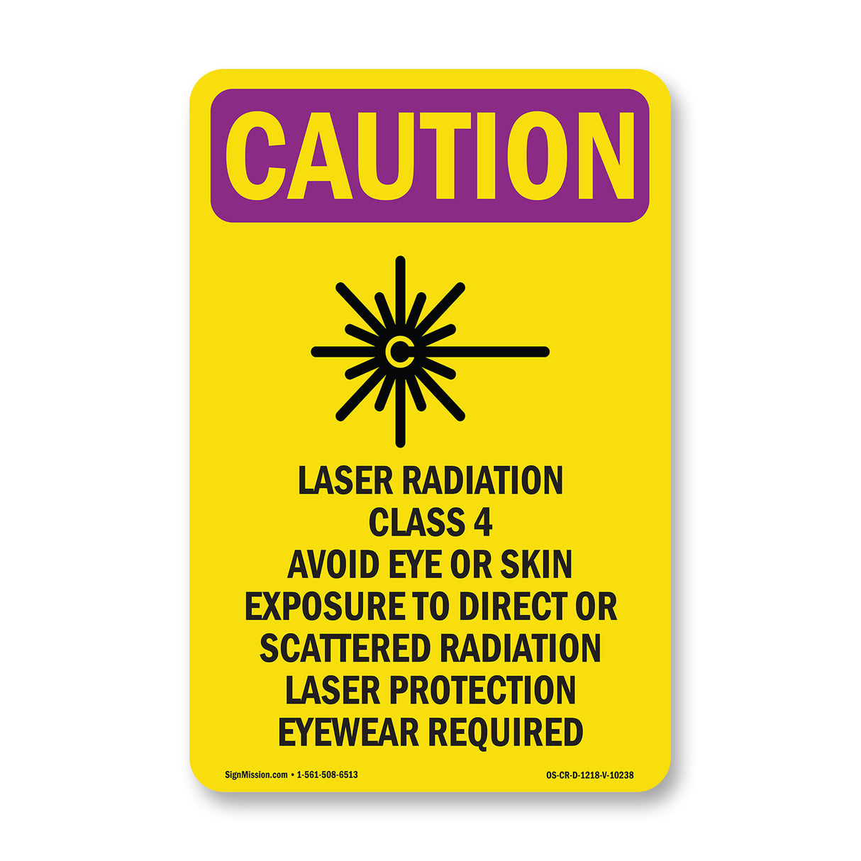Laser Radiation Class 4 Avoid With Symbol