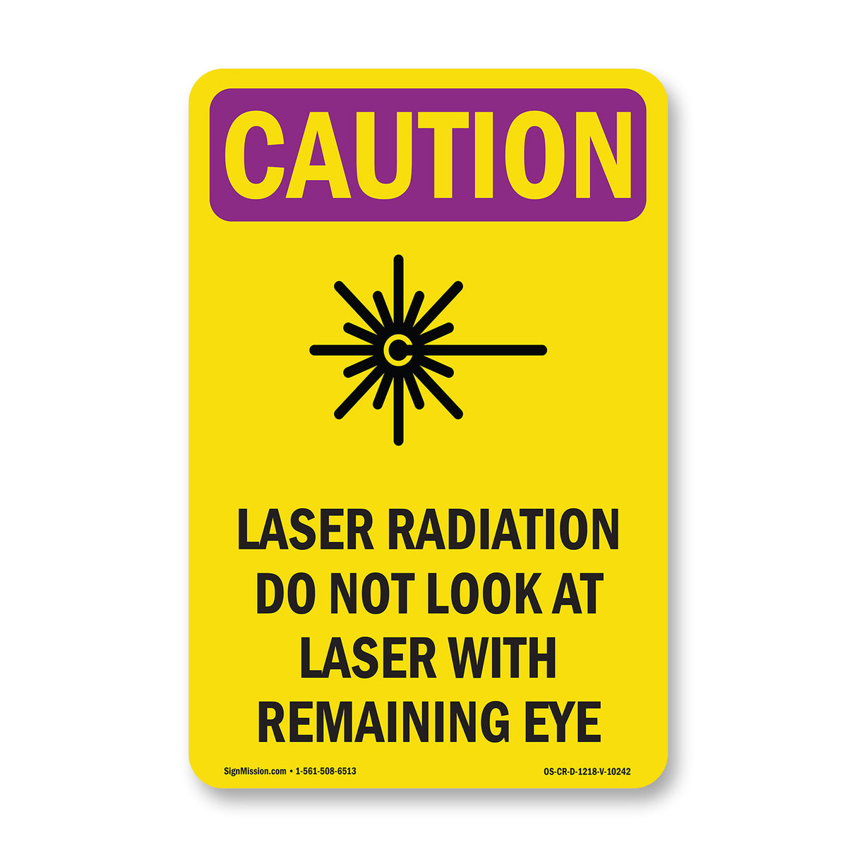 Laser Radiation Do Not Look With Symbol