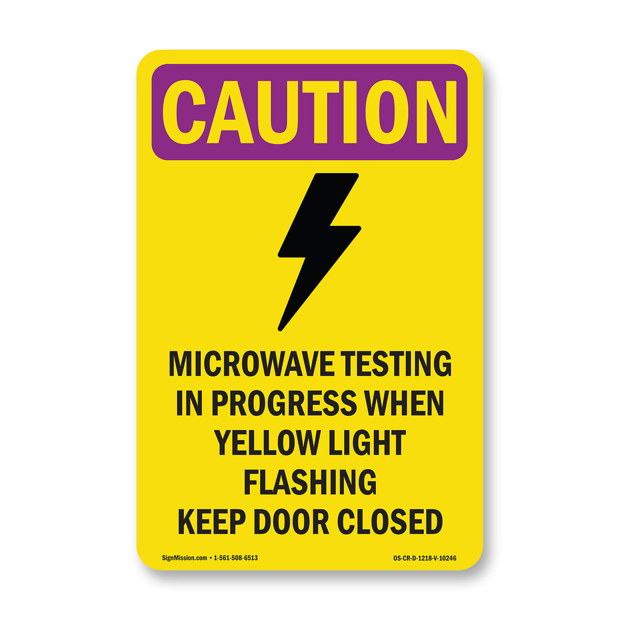 Microwave Testing Yellow Light