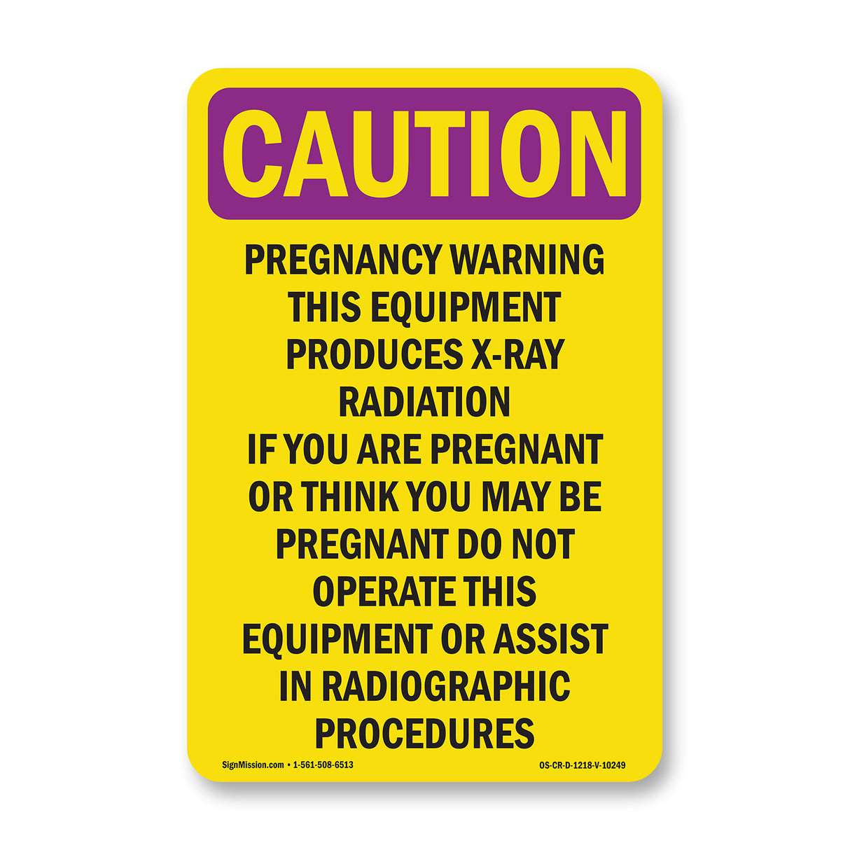Pregnancy Warning This Equipment Produces