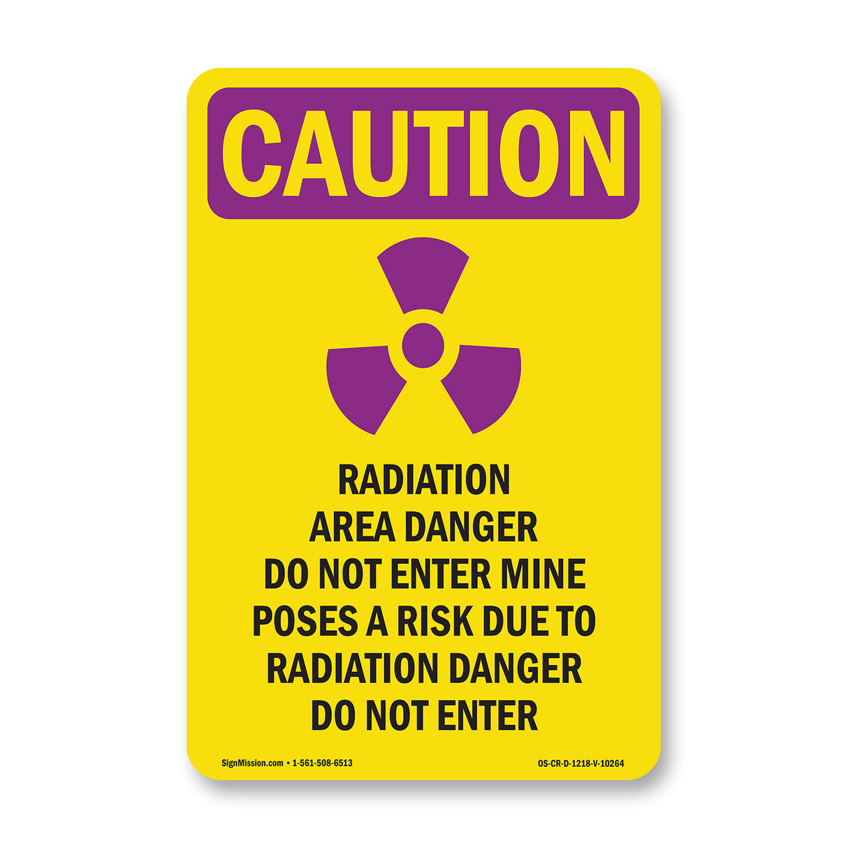 RADIATION Area Danger With Symbol