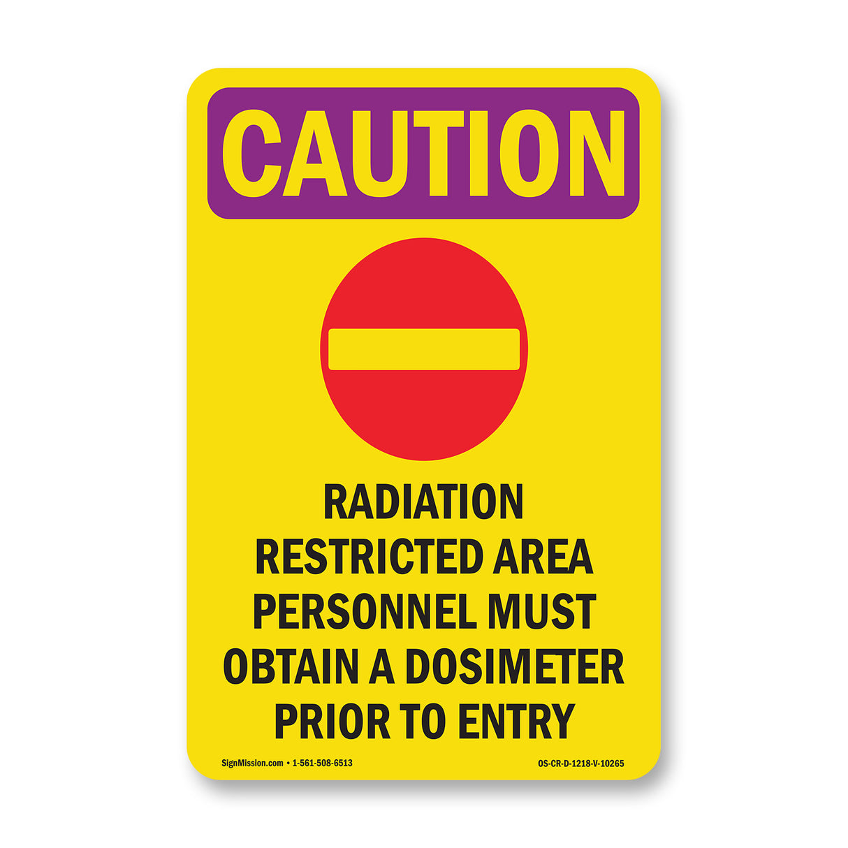 Radiation Restricted Area Personnel With Symbol