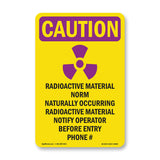 Radioactive Material Norm Naturally With Symbol
