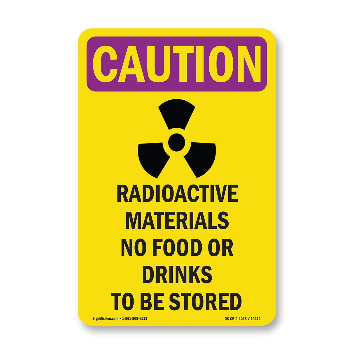 Radioactive Materials No Food With Symbol