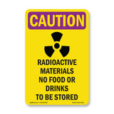 Radioactive Materials No Food With Symbol