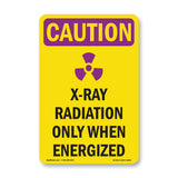 X-Ray Radiation Only When Energized With Symbol