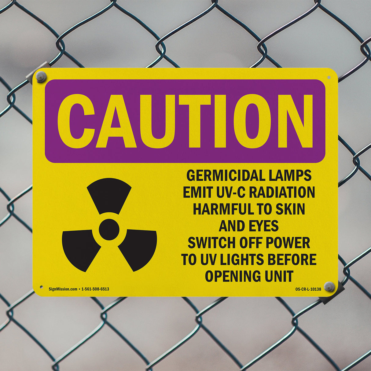 Germicidal Lamps Emit UV-C Radiation With Symbol
