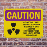 Germicidal Lamps Emit UV-C Radiation With Symbol