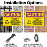 Laser Radiation Class 4 Avoid With Symbol