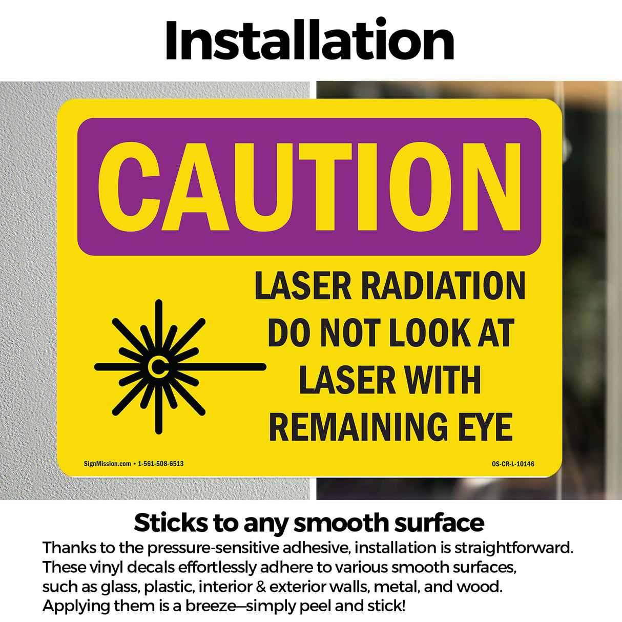 Laser Radiation Do Not Look With Symbol