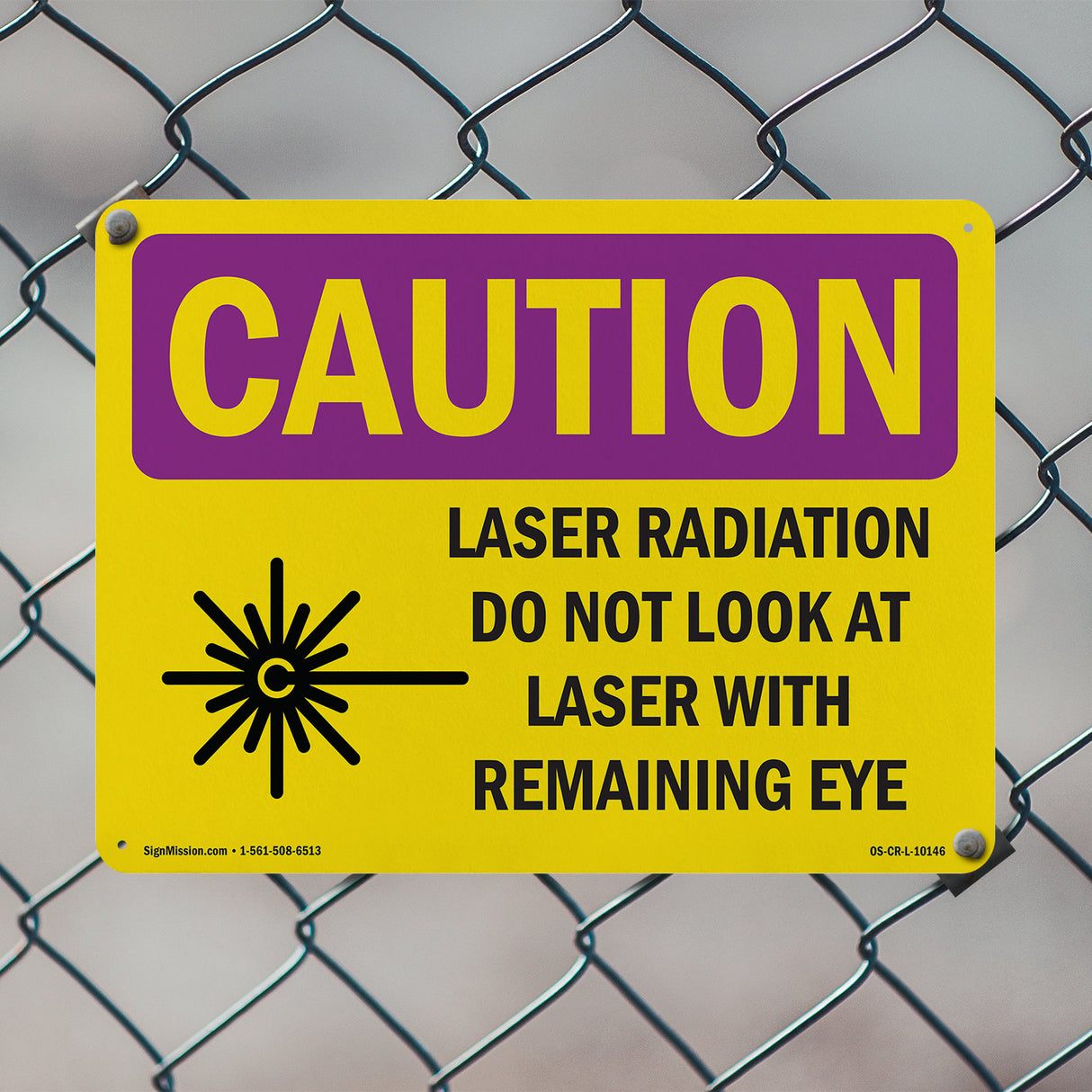 Laser Radiation Do Not Look With Symbol