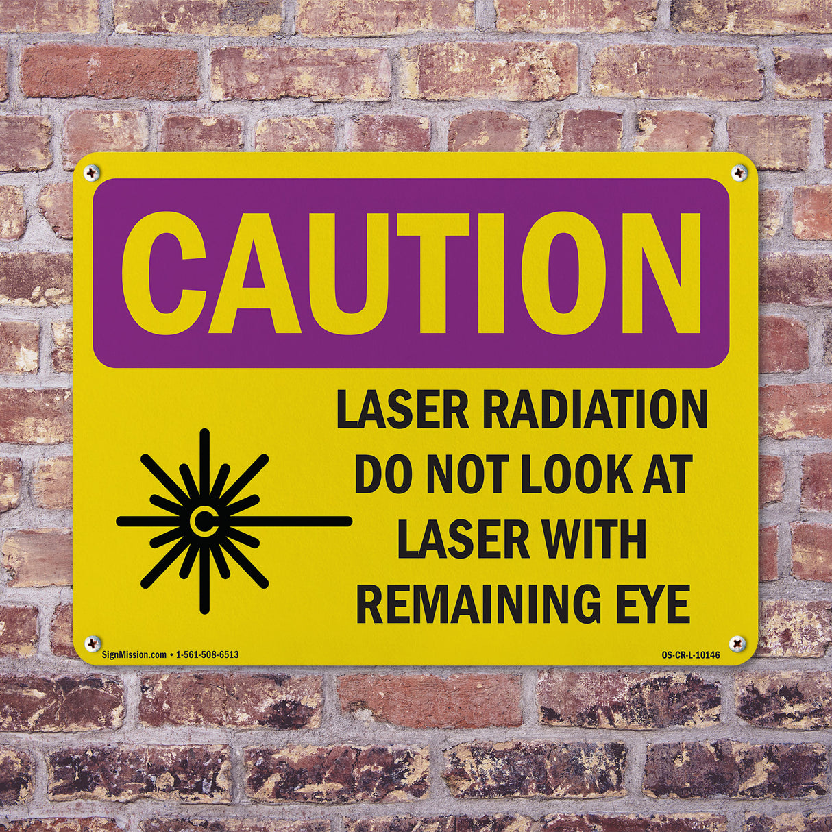Laser Radiation Do Not Look With Symbol