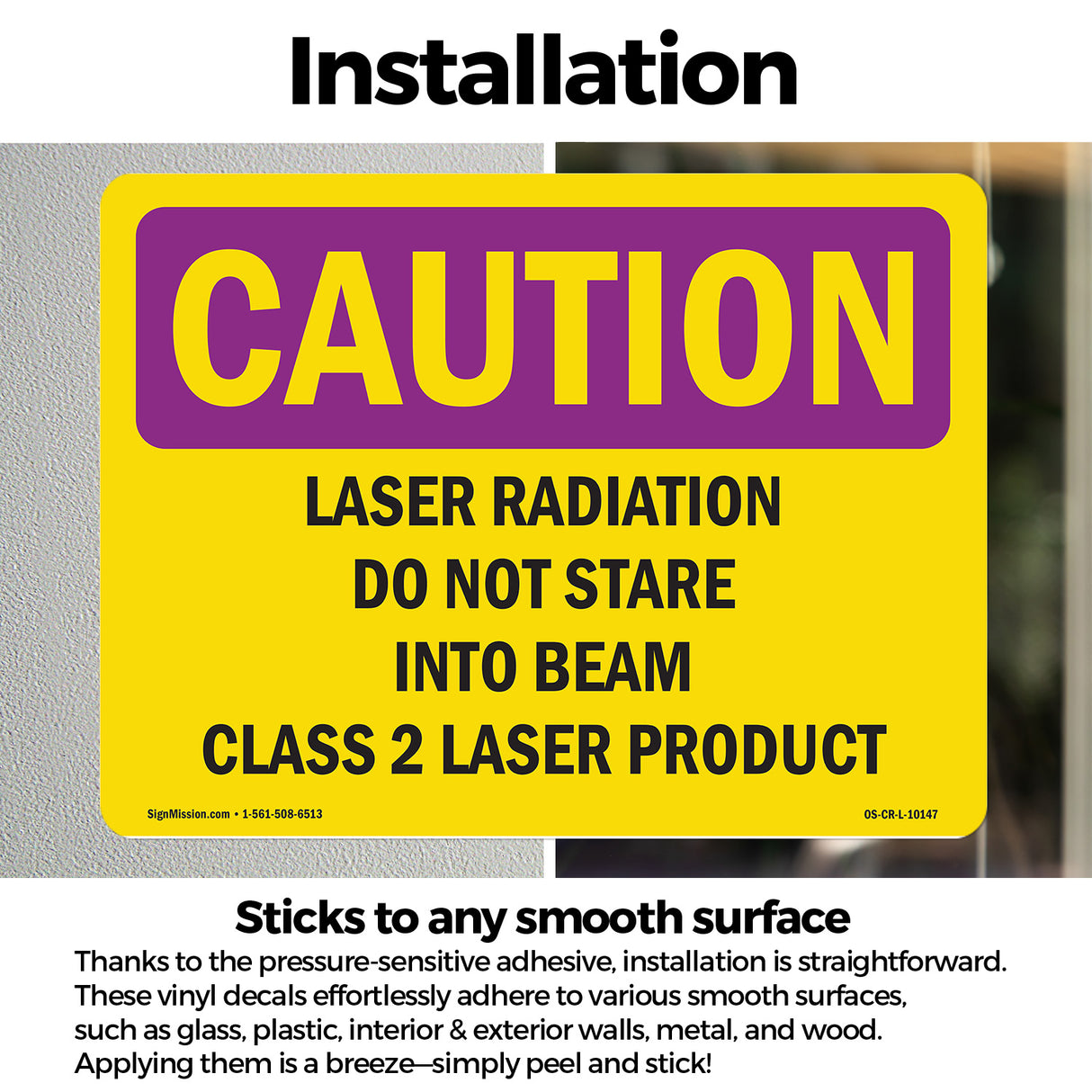 Laser Radiation Do Not Stare Into Beam Class