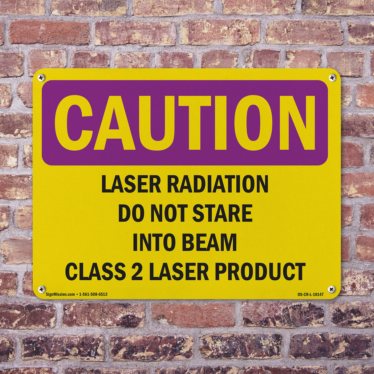 Laser Radiation Do Not Stare Into Beam Class