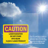 Laser Radiation Do Not Stare Into Beam Class