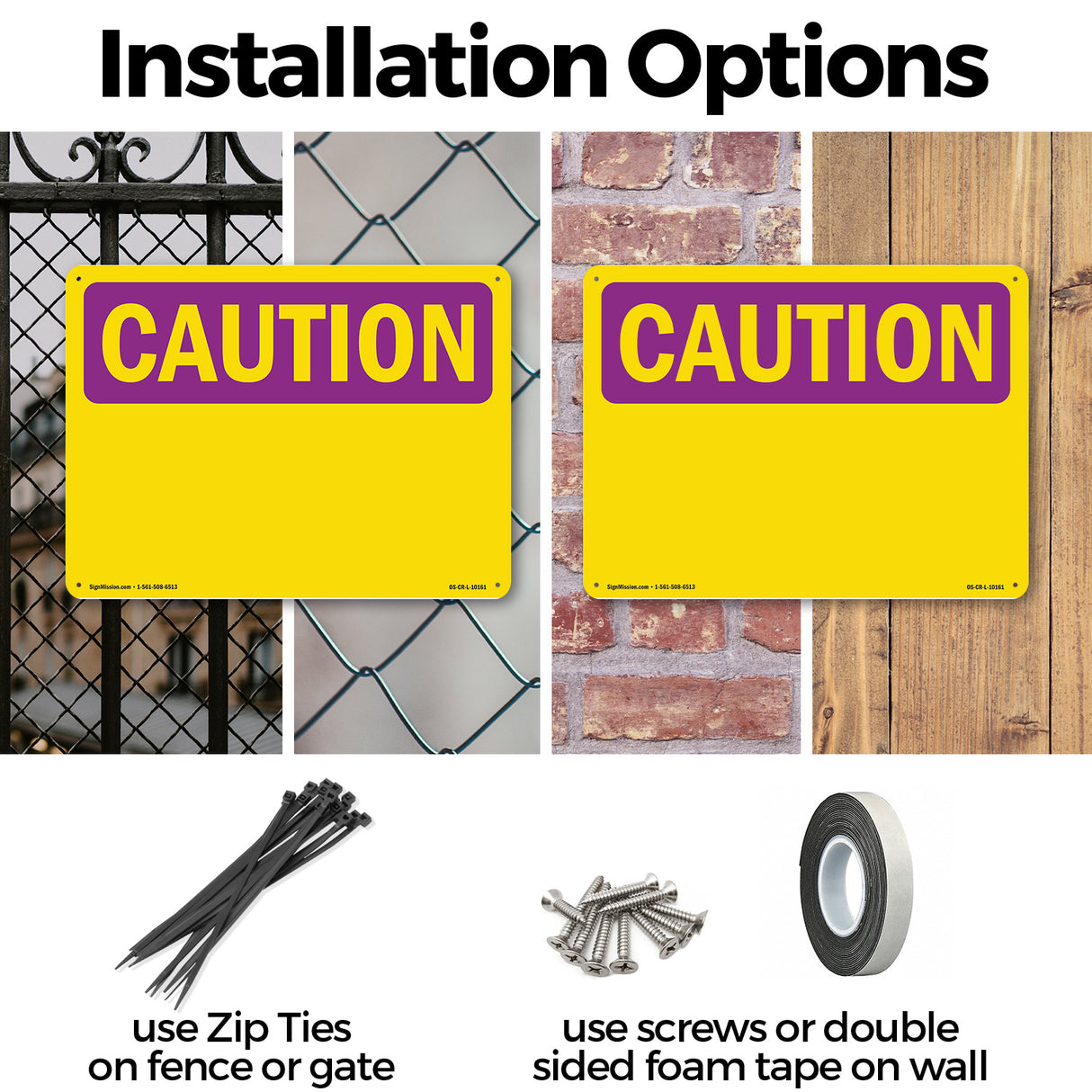 Caution Blank Write-On