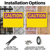 Caution Blank Write-On