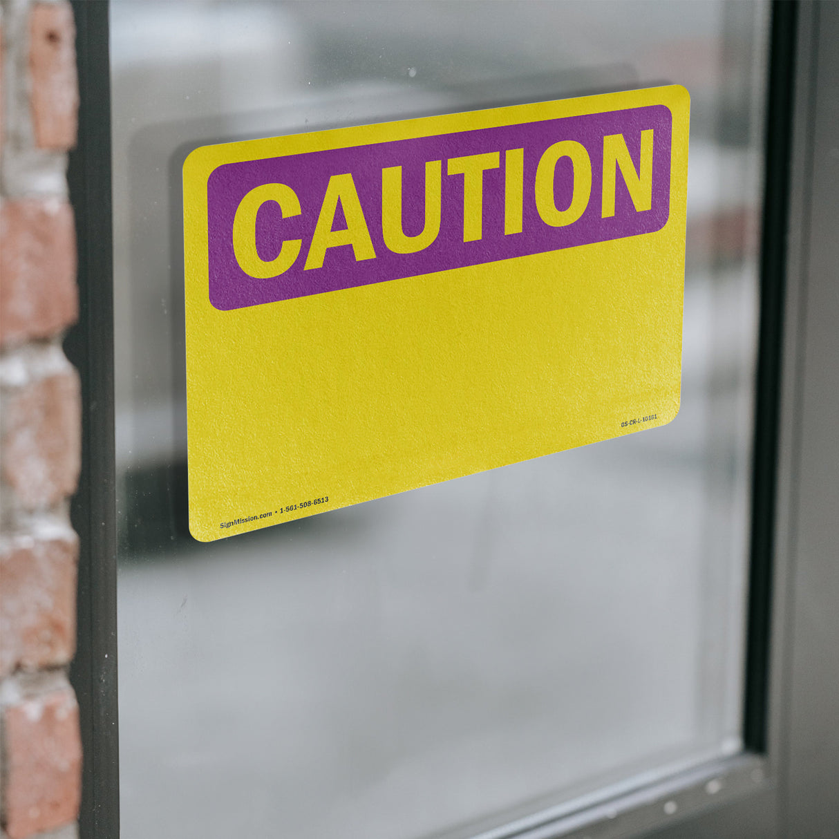 Caution Blank Write-On