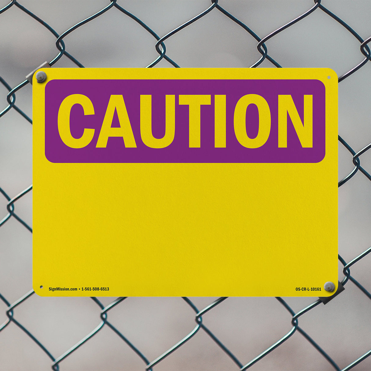 Caution Blank Write-On