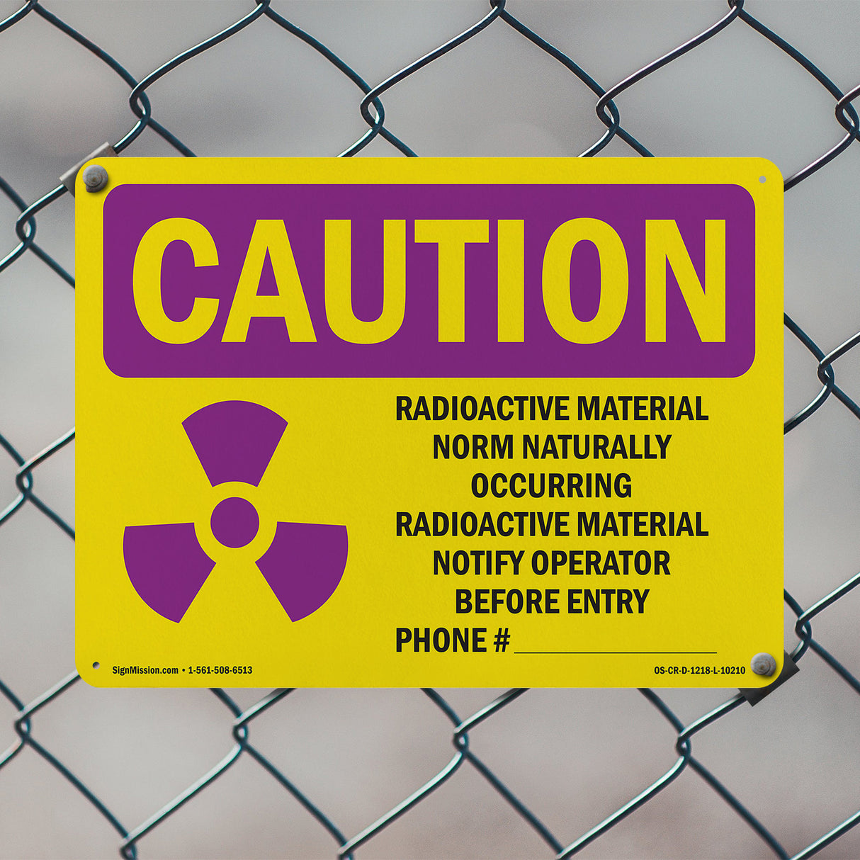 Radioactive Material Norm Naturally With Symbol