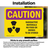 Radioactive Materials No Food With Symbol