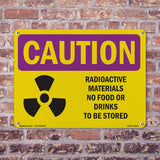 Radioactive Materials No Food With Symbol