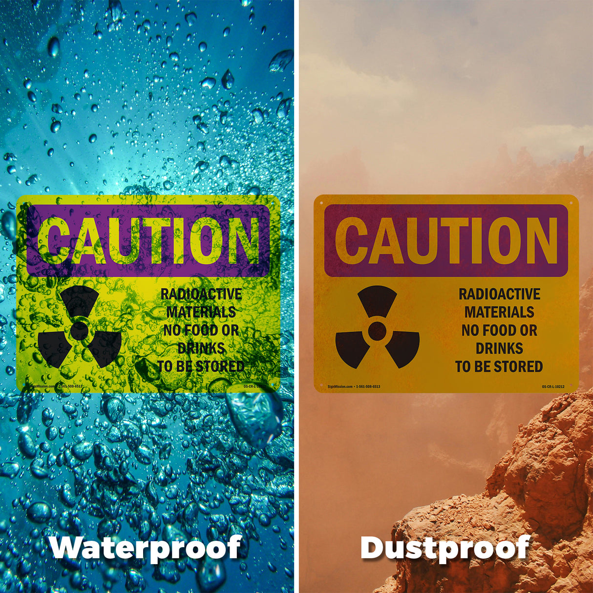 Radioactive Materials No Food With Symbol