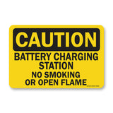 Battery Charging Station No Smoking Or Open Flames