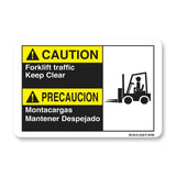 Forklift Traffic Keep Clear-Bilingual