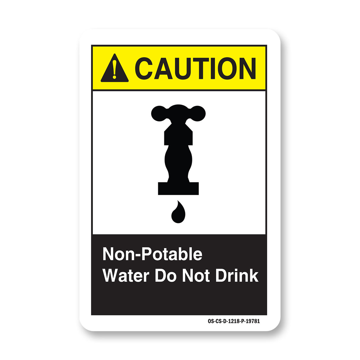 Non-Potable Water Do Not Drink
