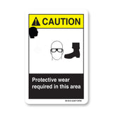 Protective Wear Required In This Area (Ear Eye Foot)