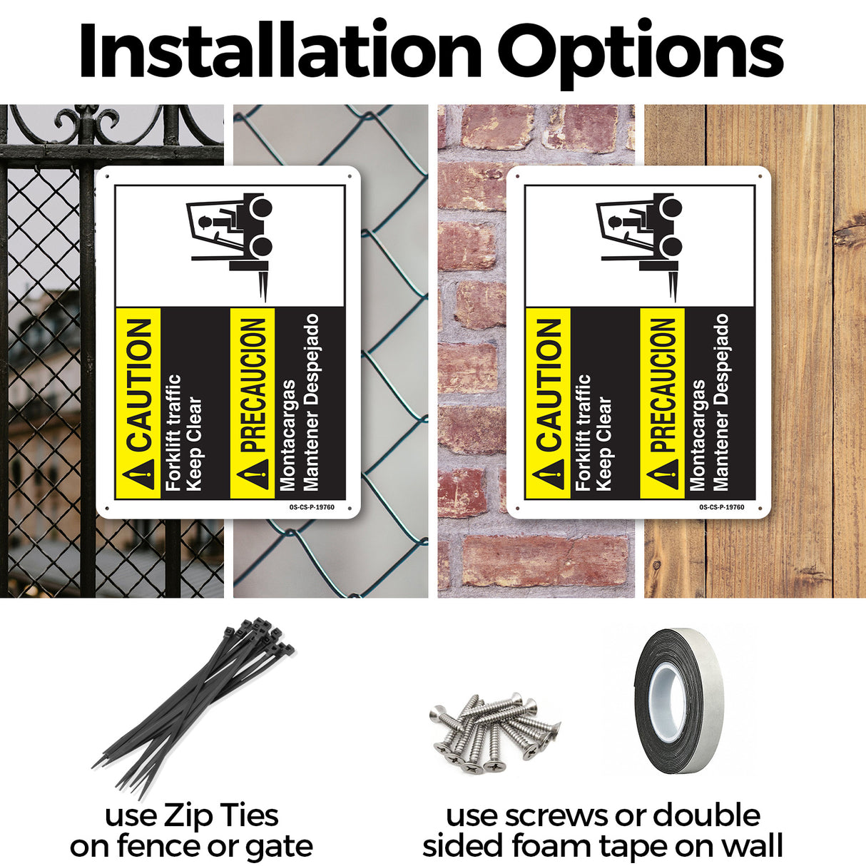 Forklift Traffic Keep Clear-Bilingual