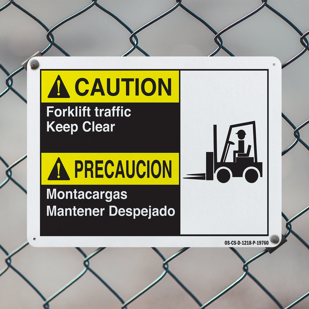 Forklift Traffic Keep Clear-Bilingual